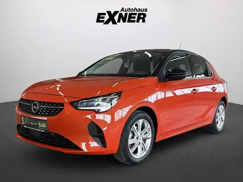 Gebraucht Opel Corsa Elegance 75 PS (55 kW) 2023 Power orange / spiegel schwarz lack Kleinwagen
