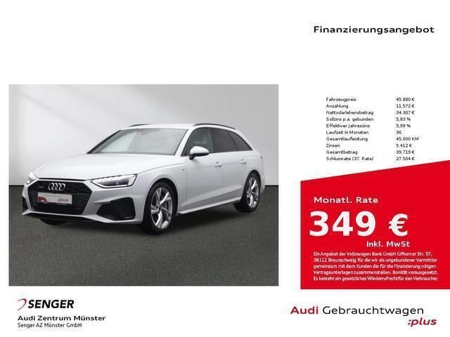 Gletscherweiß metallic Gebraucht 2023 Audi A4 S-Line Kombi | 45.880 € (Teuer) - Bild 1/4