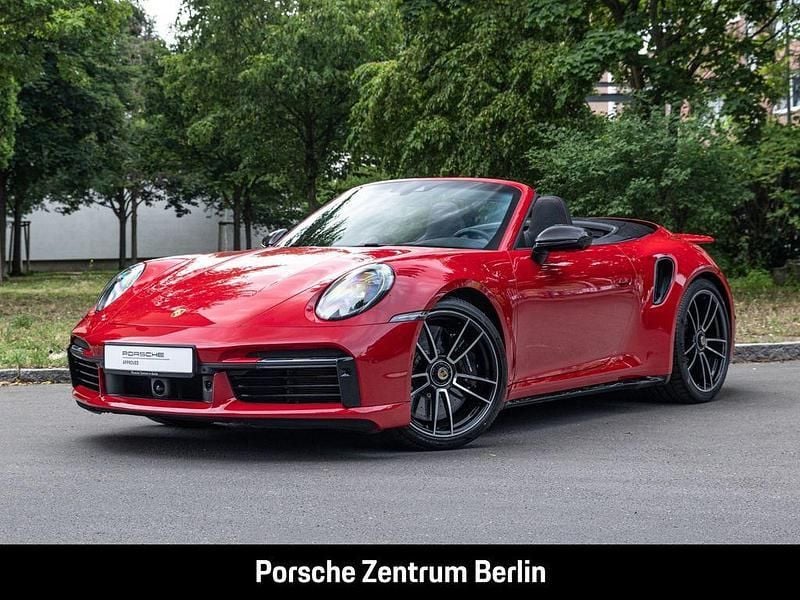 Rot Gebraucht 2023 Porsche 911 Turbo S Cabriolet Cabrio | 244.300 € (Teuer) - Bild 1/4