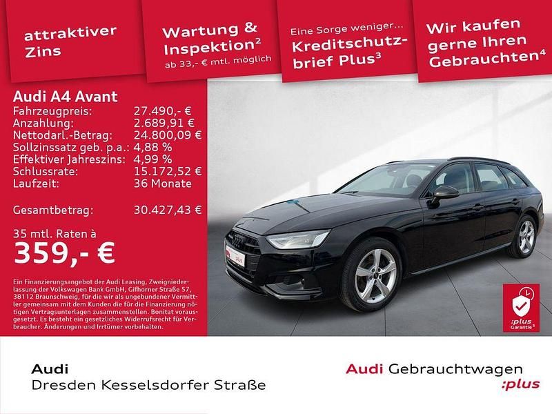 Gebraucht Audi A4 Advanced Plus 136 PS (100 kW) 2023 Brillantschwarz Kombi