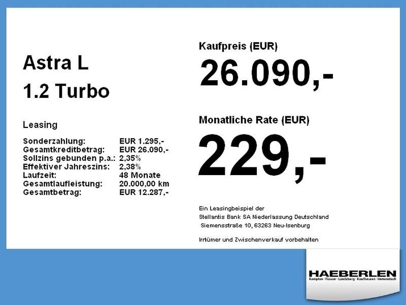 Gebraucht Opel Astra Edition 131 PS (96 kW) 2025 Lackierung schwarz perla nera/ Limousine