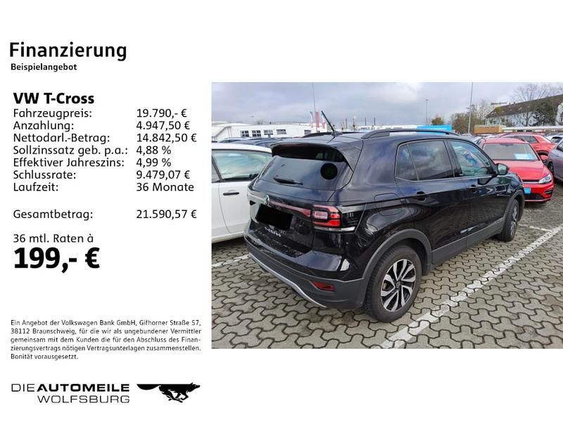 Gebraucht VW T-Cross Active 110 PS (80 kW) 2022 Deep black perleffekt SUV