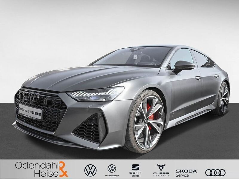 Polsterfarbe: schwarz Gebraucht 2022 Audi RS7 Sportback Ambiente Kleinwagen | 104.380 € (Teuer) - Bild 1/4