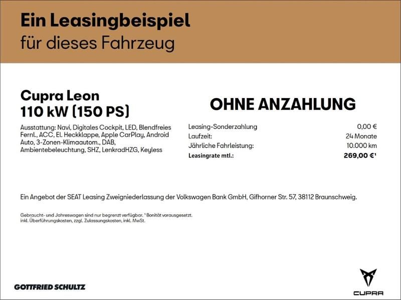 Gebraucht Cupra Leon 150 PS (110 kW) 2025 Weiss Kombi