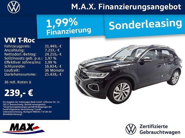 Schwarz Gebraucht 2024 VW T-Roc Goal SUV | 31.449 € (Fairer Preis) - Bild 1/3