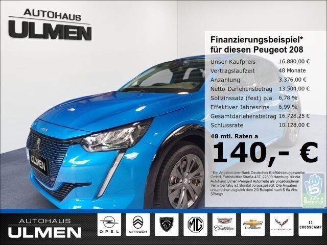 Blau Gebraucht 2022 Peugeot e-208 Allure Kleinwagen | 16.880 € (Fairer Preis) - Bild 1/4
