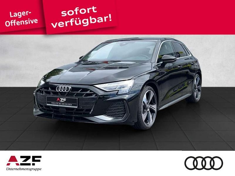 Mythosschwarz metallic Neu 2025 Audi A3 S-Line Limousine | 45.990 € (Teuer) - Bild 1/4
