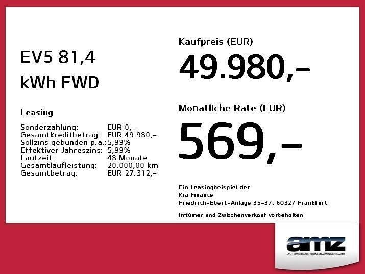 Neu Kia EV5 Earth 160 kW (218 PS) 2026 Snow white pearl m SUV