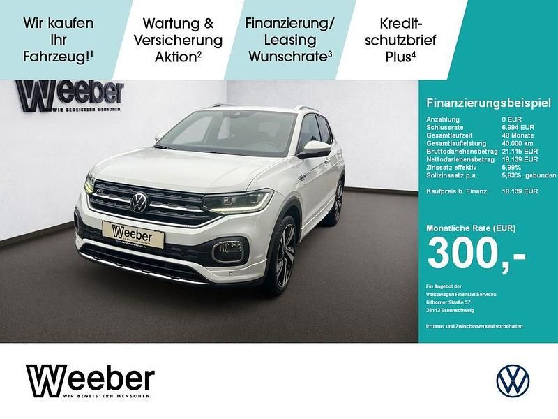 Pure white Gebraucht 2021 VW T-Cross R-line SUV | 18.139 € (Fairer Preis) - Bild 1/4