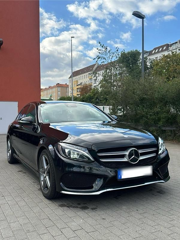 Schwarz Gebraucht 2014 Mercedes C220 AMG line Limousine | 15.500 € - Bild 1/4