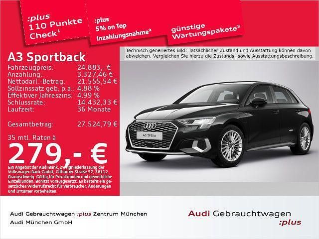 Brillantschwarz Gebraucht 2022 Audi A3 Advanced Limousine | 24.883 € (Fairer Preis) - Bild 1/1
