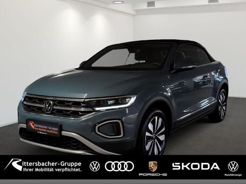 Blau Gebraucht 2023 VW T-Roc Cabriolet Style Cabrio | 24.950 € (Guter Preis) - Bild 1/4