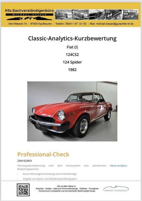 Rot Gebraucht 1982 Fiat 124 Spider Cabrio | 18.500 € - Bild 1/4