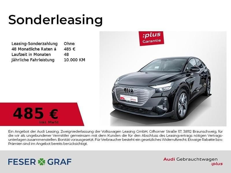 Mythosschwarz metallic Gebraucht 2025 Audi Q4 Sportback e-tron Ambiente SUV | 46.990 € (Superpreis) - Bild 1/4
