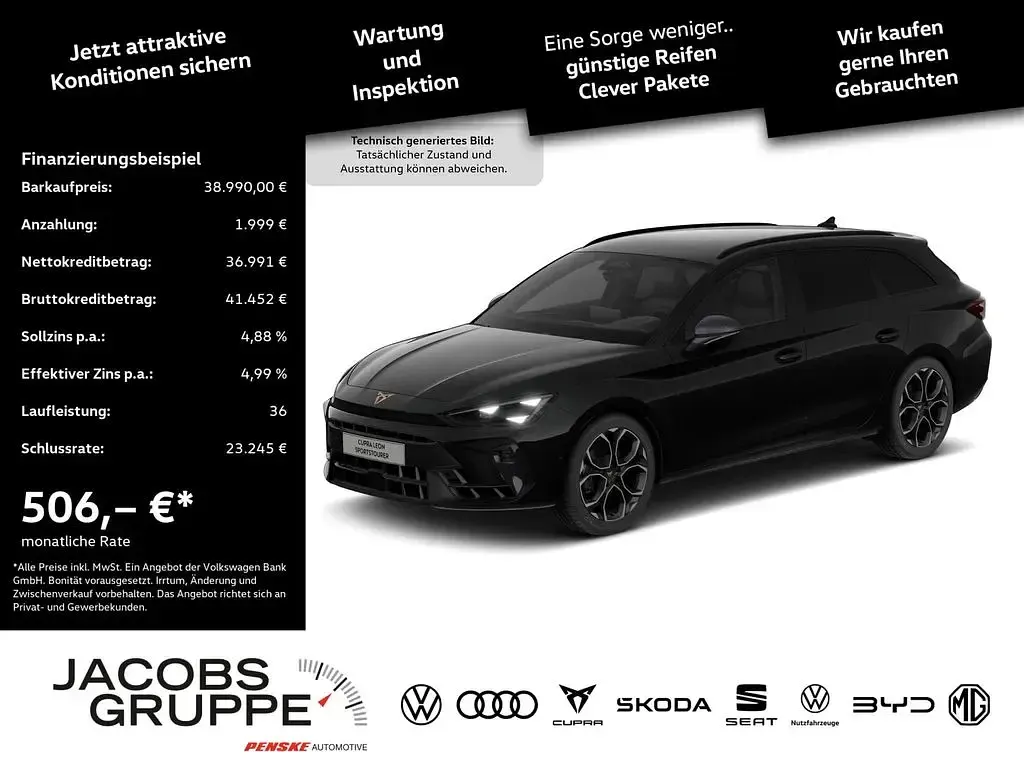 Usata Cupra Leon 150 CV (110 kW) 2026 Nero Station wagon