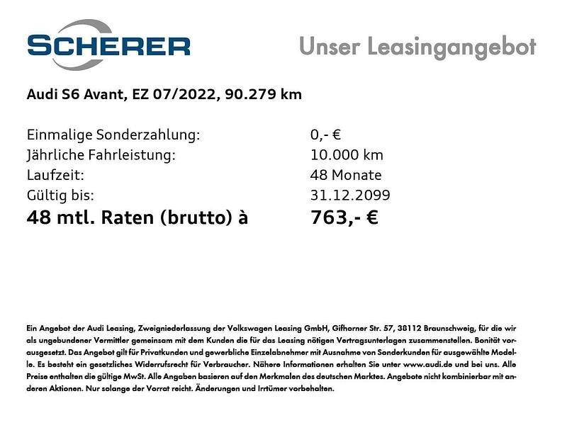 Gebraucht Audi S6 Ambiente 344 PS (253 kW) 2022 Mythosschwarz metallic Kombi
