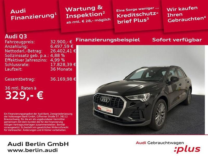Mythosschwarz metallic Gebraucht 2022 Audi Q3 Sport SUV | 32.900 € (Teuer) - Bild 1/3