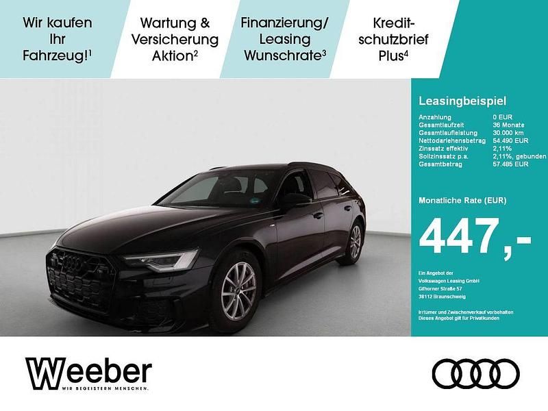 Mythosschwarz (metallic) Gebraucht 2025 Audi A6 S-Line Kombi | 53.990 € (Fairer Preis) - Bild 1/4