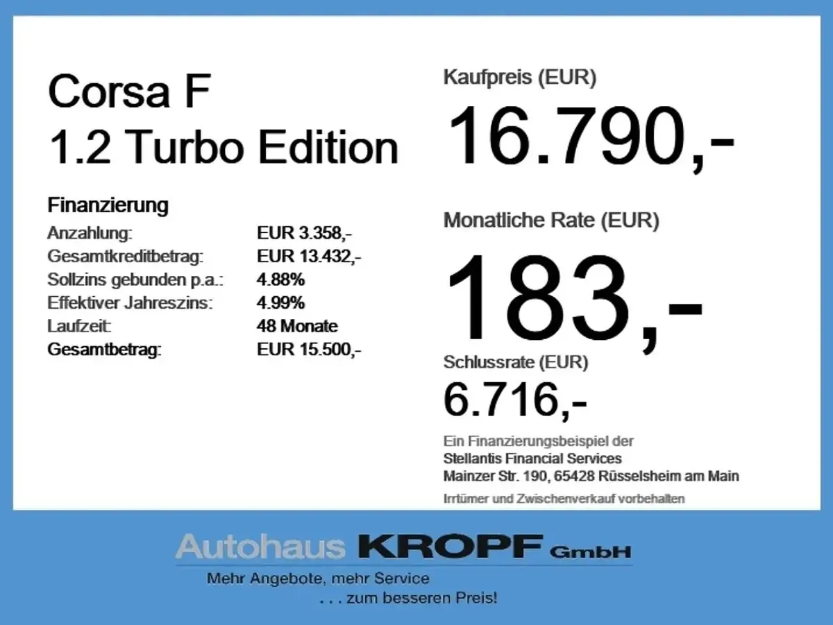 Gebraucht Opel Corsa Edition 101 PS (74 kW) 2023 Chili rot/kardio rot Kleinwagen