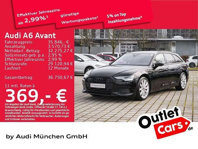 Brillantschwarz Gebraucht 2022 Audi A6 Design Kombi | 35.846 € (Guter Preis) - Bild 1/1
