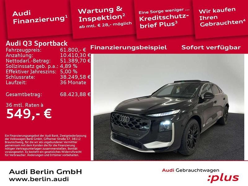 Gebraucht Audi Q3 204 PS (150 kW) 2025 Mythosschwarz metallic SUV