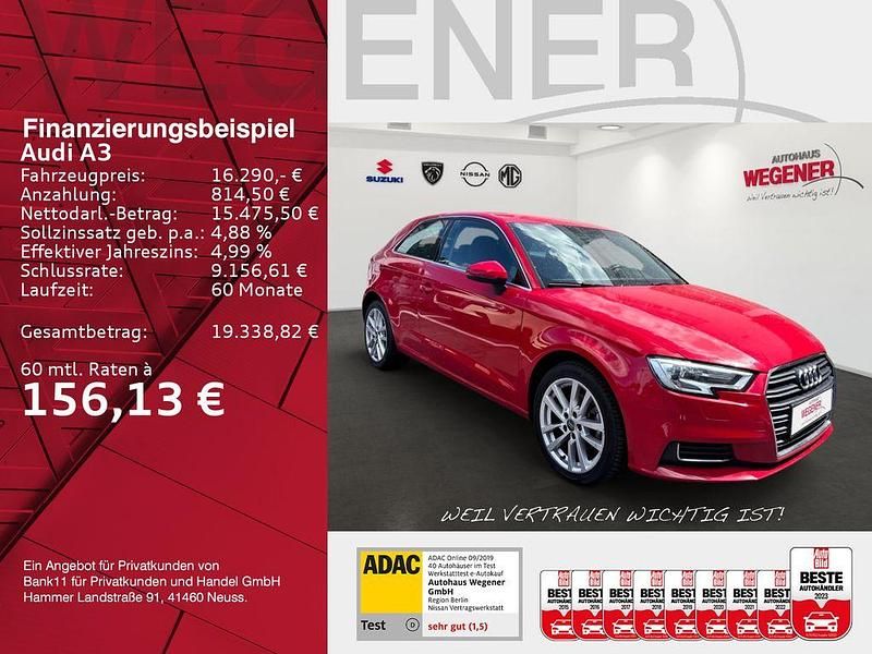 Gebraucht Audi A3 Design 116 PS (85 kW) 2017 Rot Kleinwagen