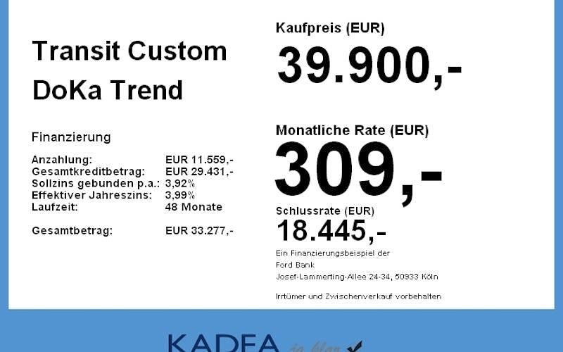 Neu Ford Transit Custom Trend 136 PS (100 kW) 2025 Frost weiß Van