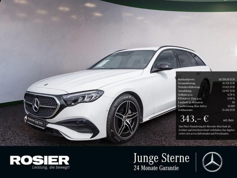 Weiss / polarweiß Gebraucht 2024 Mercedes E200 AMG Kombi | 48.422 € (Superpreis) - Bild 1/4