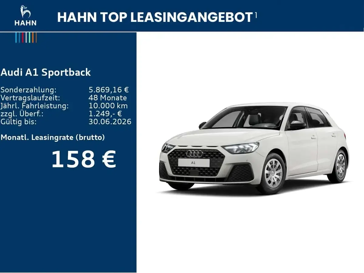 Neu Audi A1 Sportback 95 PS (69 kW) 2026 Cortinaweiß Kleinwagen