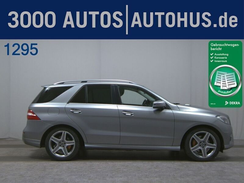 Palladiumsilber metallic Gebraucht 2015 Mercedes ML350 AMG line SUV | 17.780 € (Superpreis) - Bild 1/4