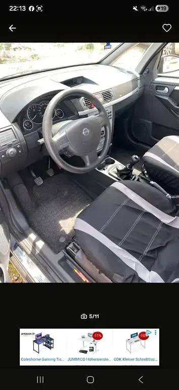 Gebraucht Opel Meriva 101 PS (74 kW) 2005 Silber Van / Kleinbus