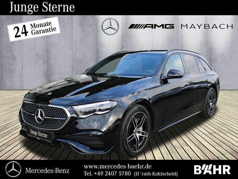 Lack obsidianschwarz Gebraucht 2024 Mercedes E220 AMG Kombi | 61.950 € - Bild 1/4
