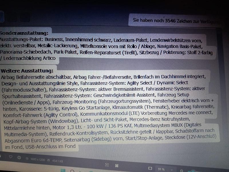 Andere farben Gebraucht 2019 Mercedes B180 Van / Kleinbus | 20.650 € (Fairer Preis) - Bild 1/4