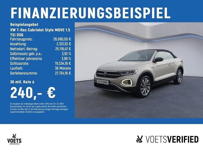 Gebraucht VW T-Roc Cabriolet Style 150 PS (110 kW) 2024 Silber Cabrio