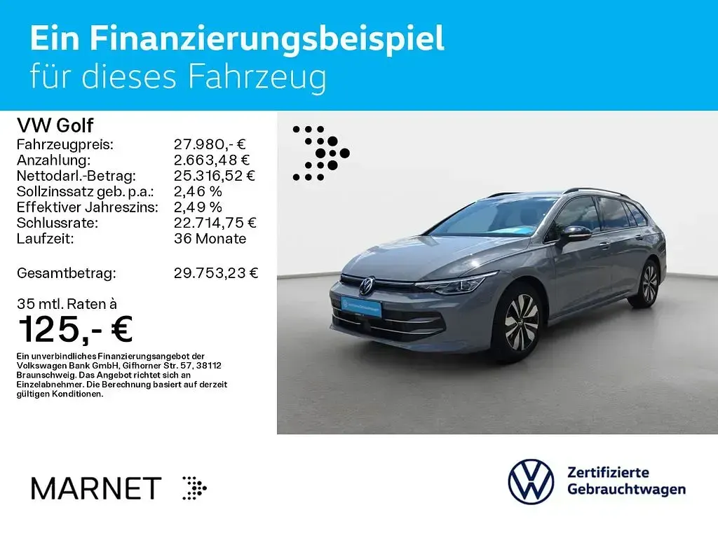 Gebraucht VW Golf VIII Goal 150 PS (110 kW) 2025 Mondsteingrau Kombi