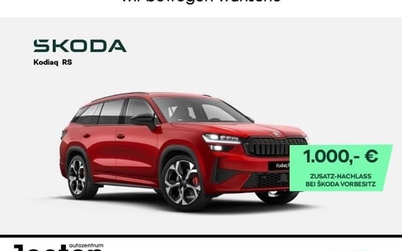 Grau Neu 2025 Skoda Kodiaq RS SUV | 56.890 € (Fairer Preis) - Bild 1/4