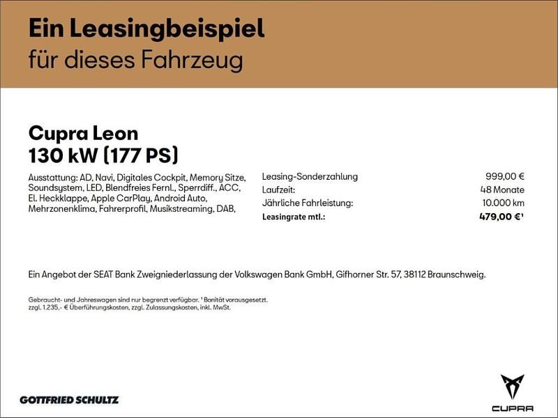 Neu Cupra Leon VZ 177 PS (130 kW) 2026 Schwarz Kombi