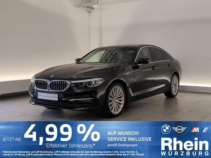 Black sapphire metallic Gebraucht 2020 BMW 520 Limousine | 32.480 € (Fairer Preis) - Bild 1/4
