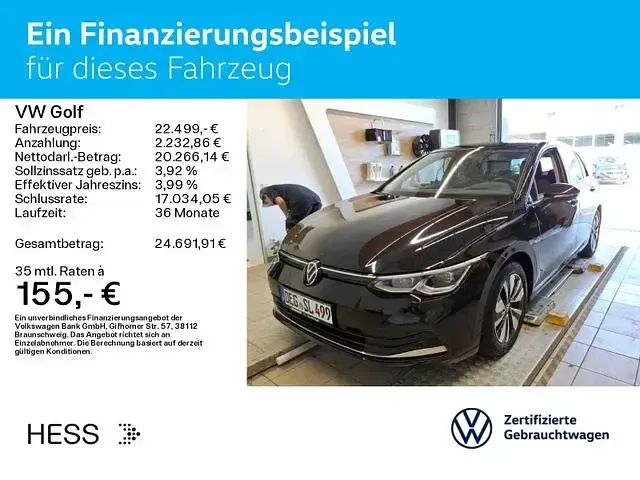 Gebraucht VW Golf VIII Move 150 PS (110 kW) 2023 Schwarz Limousine