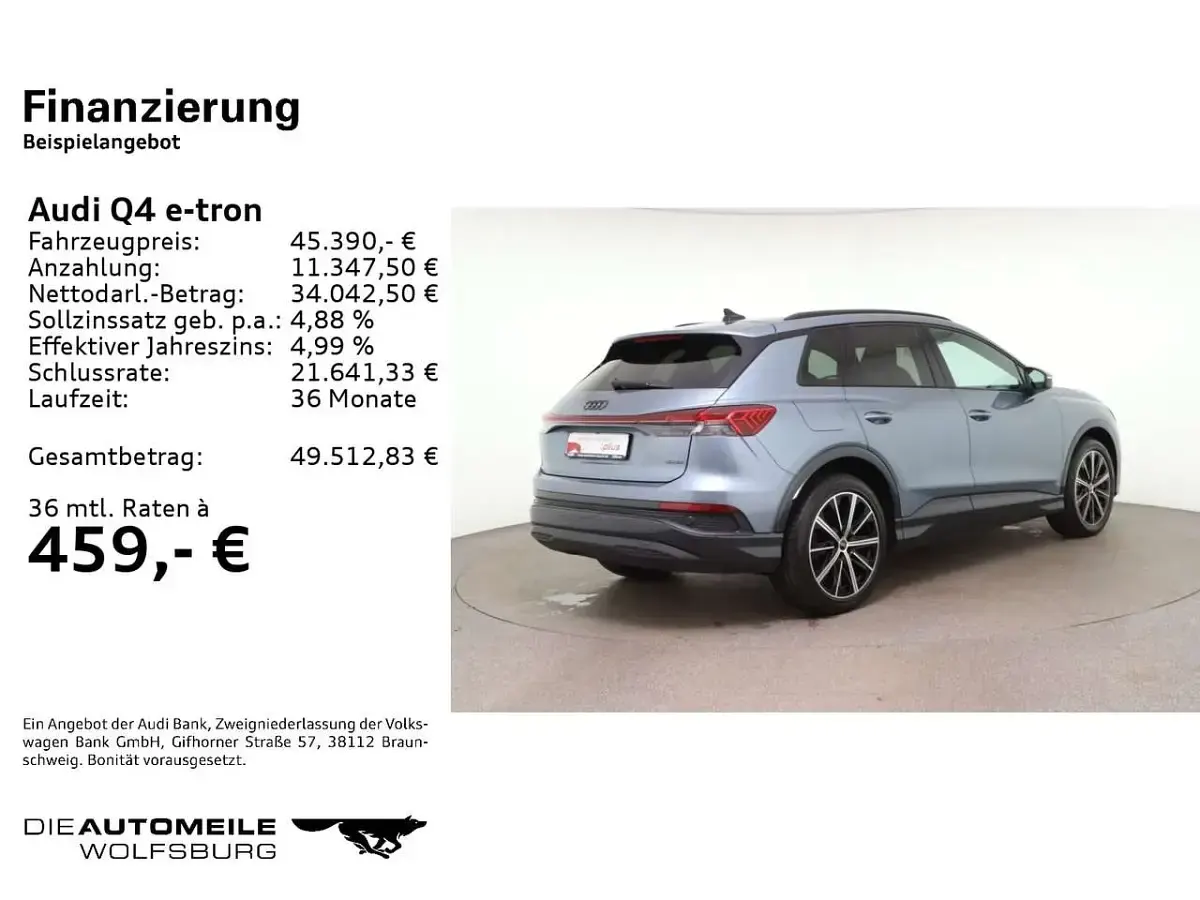 Gebraucht Audi Q4 e-tron Advanced 210 kW (286 PS) 2025 Geysirblau metallic SUV