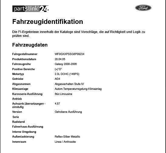 Gebraucht Ford Galaxy 140 PS (102 kW) 2005 Silber Van / Kleinbus