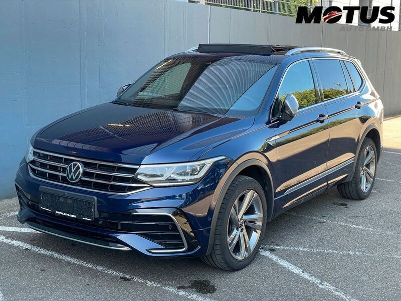 Blau Gebraucht 2022 VW Tiguan Allspace R-line SUV | 30.890 € (Etwas zu teuer) - Bild 1/4