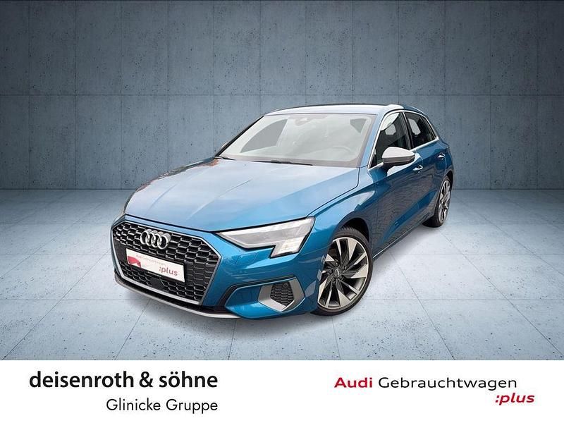 Blau Gebraucht 2020 Audi A3 Sportback Advanced Kleinwagen | 24.935 € (Teuer) - Bild 1/4