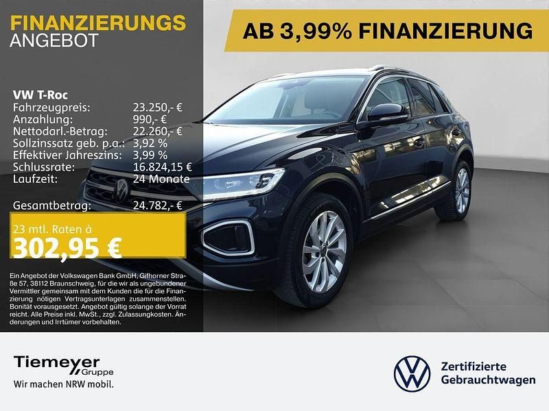 Gebraucht VW T-Roc Style 150 PS (110 kW) 2023 Schwarz SUV
