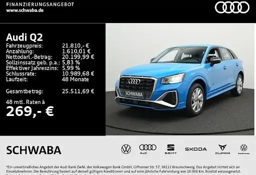 Gebraucht Audi Q2 S-Line 150 PS (110 kW) 2022 Turboblau SUV