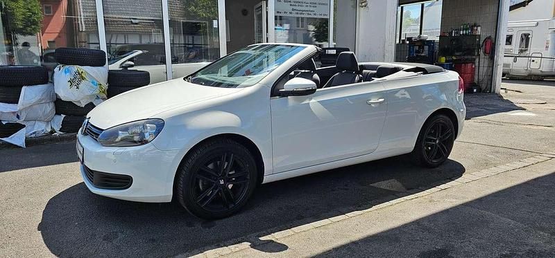 Pure white Gebraucht 2013 VW Golf Cabriolet Basis Cabrio | 6.400 € (Fairer Preis) - Bild 1/4