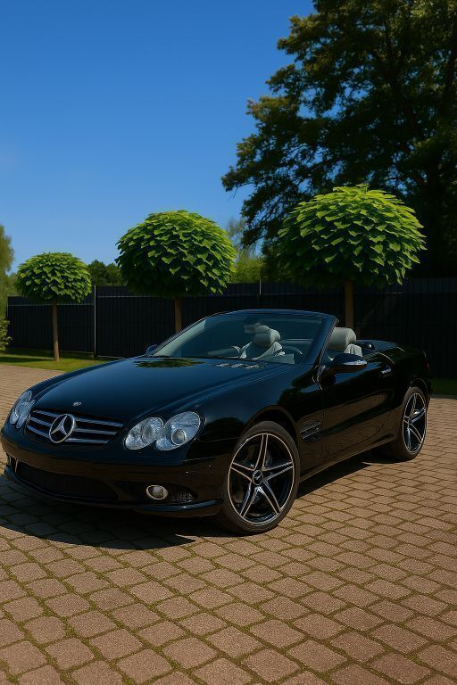Schwarz Gebraucht 2005 Mercedes SL350 AMG Cabrio | 16.499 € (Fairer Preis) - Bild 1/4