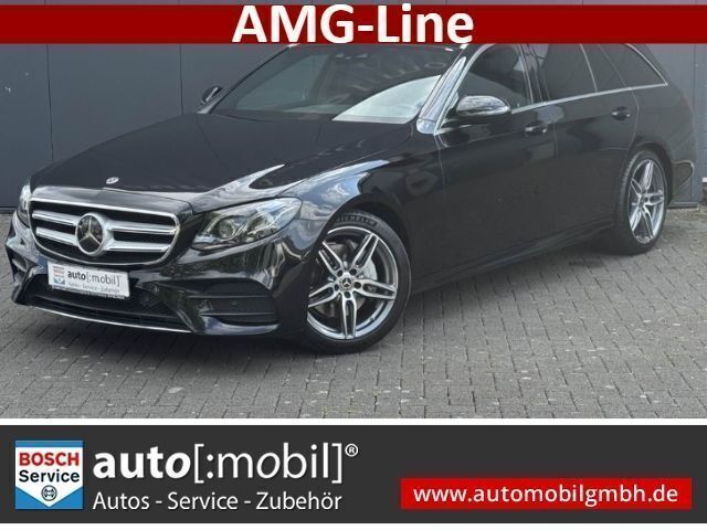 Schwarz Gebraucht 2018 Mercedes E220 AMG line Kombi | 27.980 € (Superpreis) - Bild 1/3