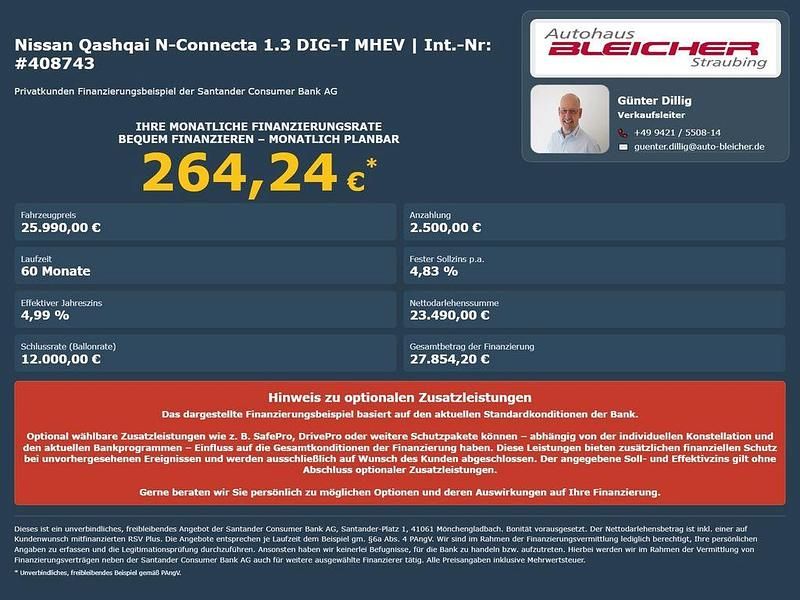 Gebraucht Nissan Qashqai N-Connecta 158 PS (116 kW) 2024 Black (m) SUV