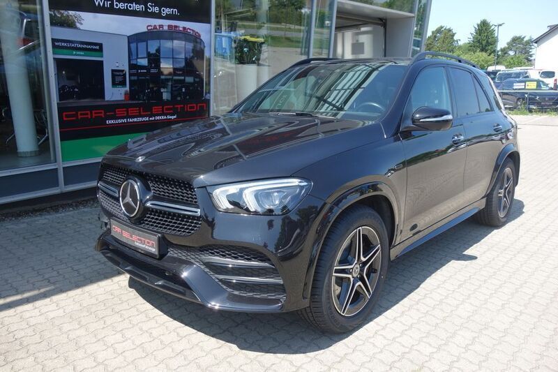 Obsidianschwarz Gebraucht 2021 Mercedes GLE350e AMG line SUV | 53.700 € (Guter Preis) - Bild 1/4